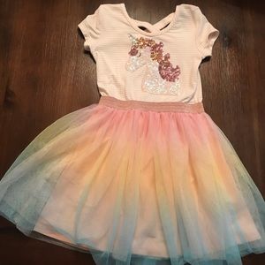 Girls unicorn tutu dress